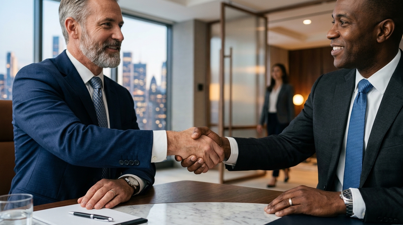 Corporate Handshake Trade Partnership